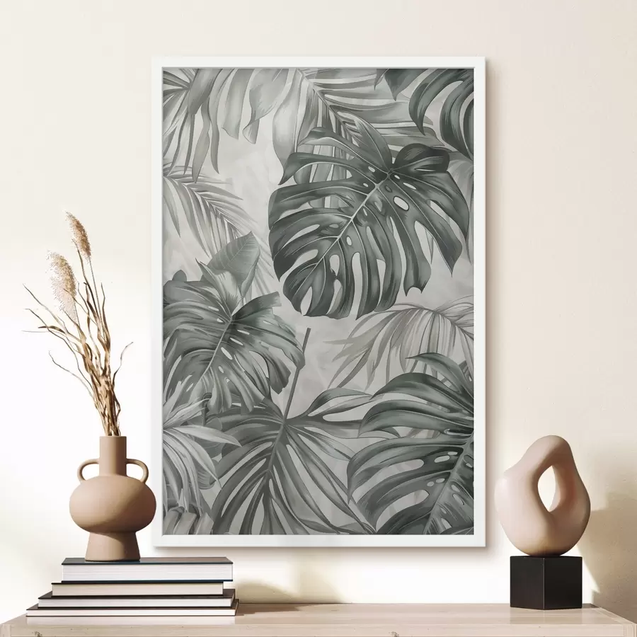 fotószőnyeg Monstera-levelek, modern stílusban f48576