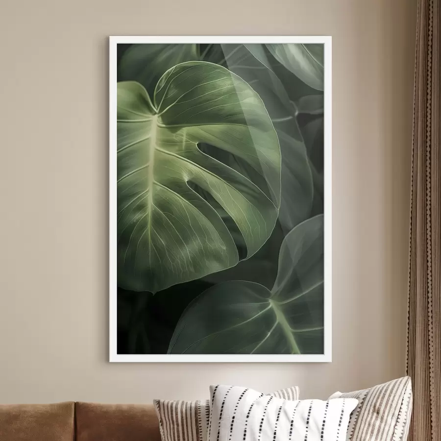 fotószőnyeg Nagy trópusi levelek f48578