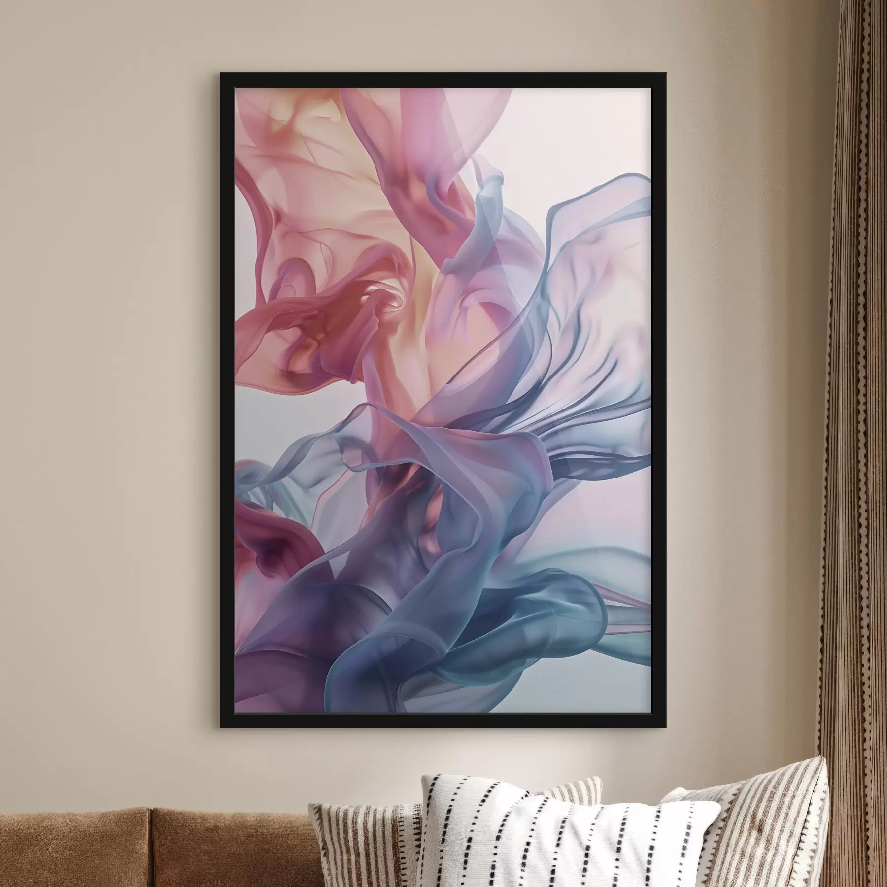 fotószőnyeg Világos absztrakció, színes hullámok, kortárs stílus f48581