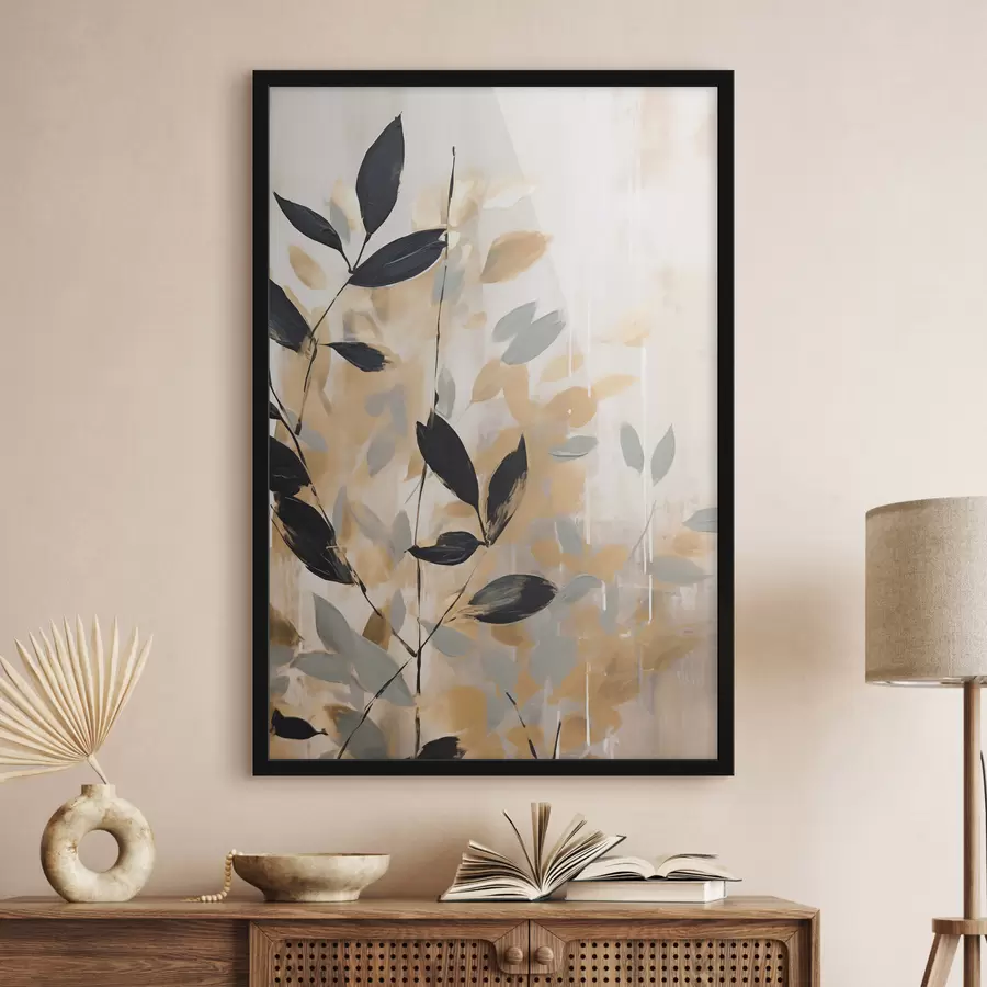 fotószőnyeg Egy absztrakció egy leveles ággal f48608