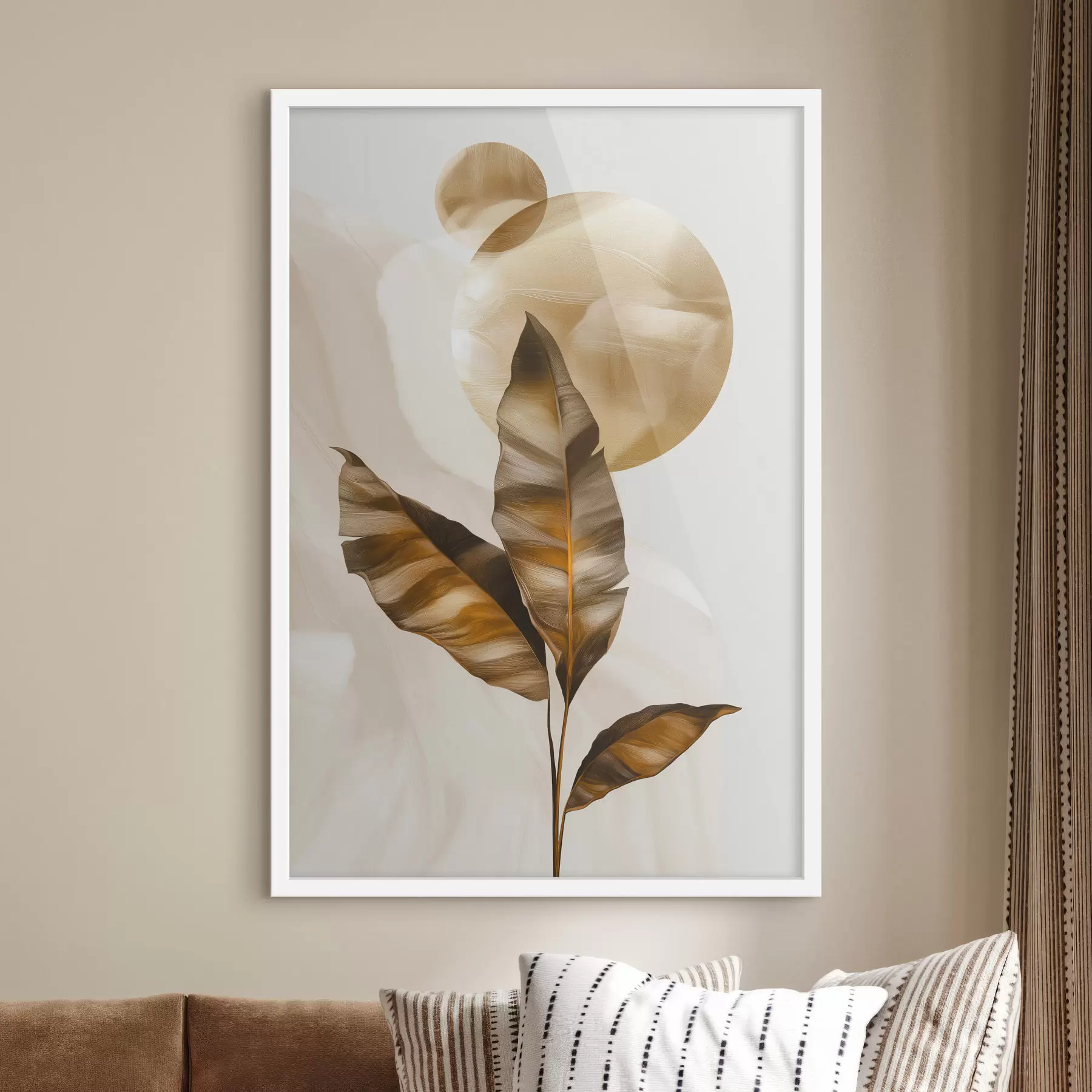 fotószőnyeg Levelekből és körökből álló absztrakt kompozíció f48614