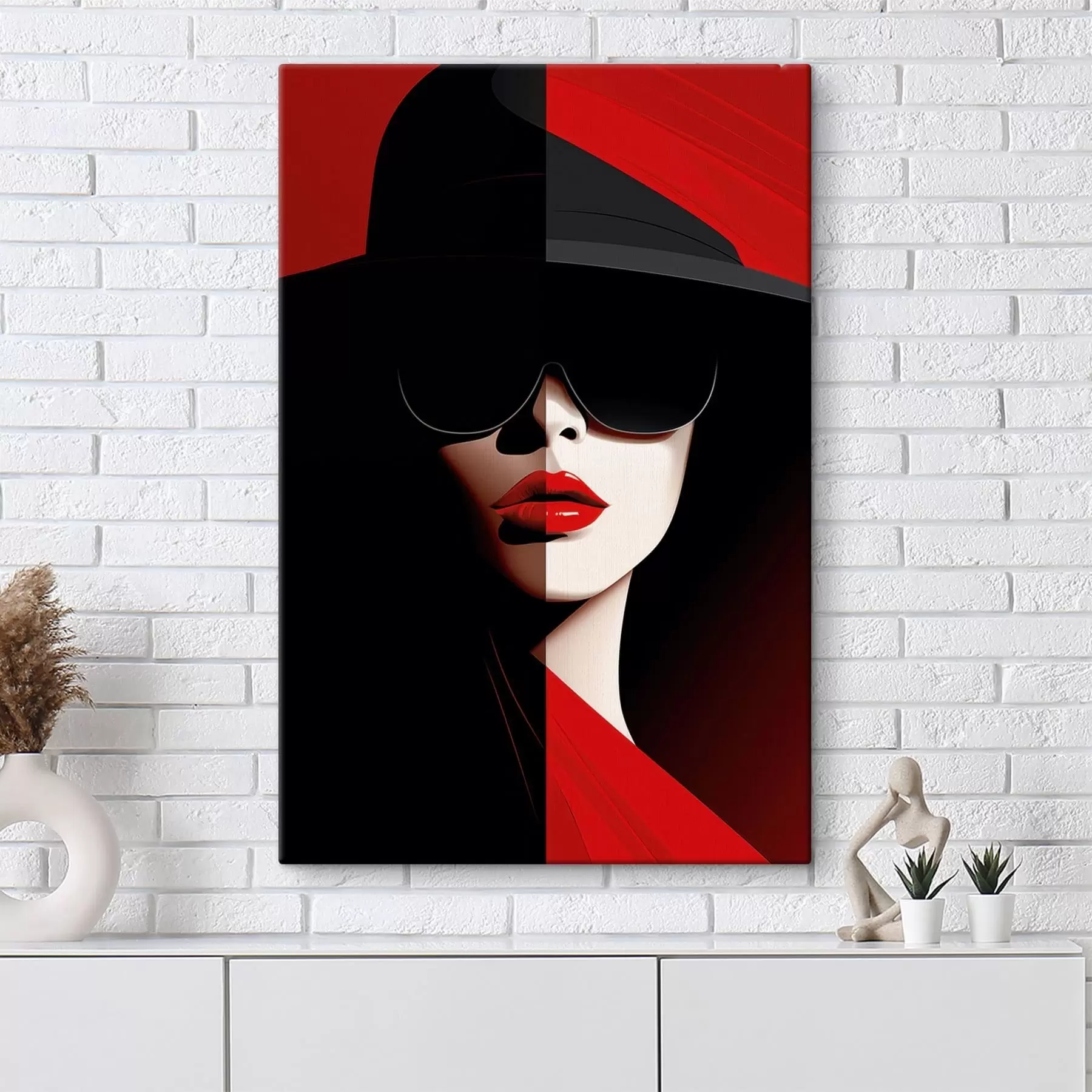 fotótapéta Nő kalapban s48649