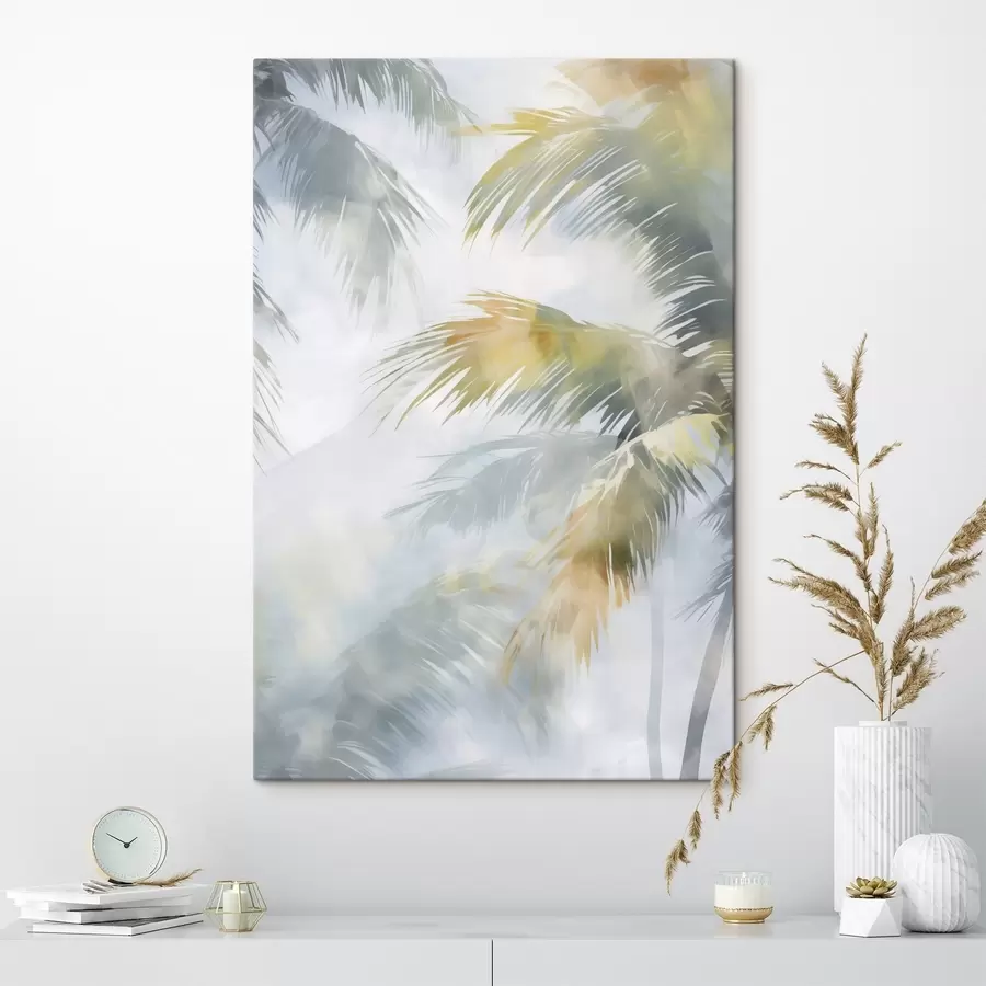 fotótapéta Absztrakt növényzetet ábrázoló festmény s48686