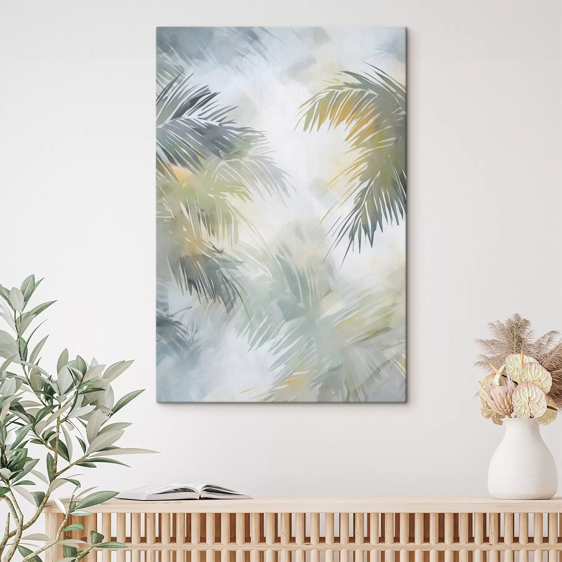 fotótapéta Absztrakt növényzetet ábrázoló festmény s48687