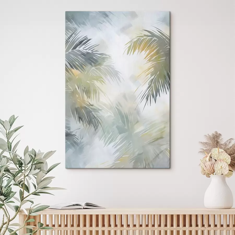 fotótapéta Absztrakt növényzetet ábrázoló festmény s48687