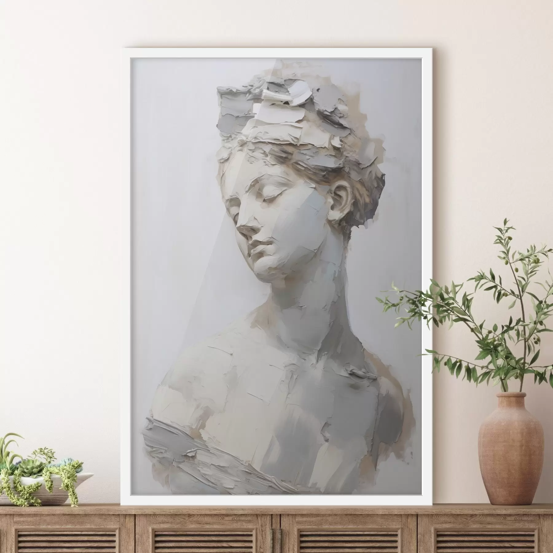 fotótapéta Antik női mellszobor, festmény utánzat f48670