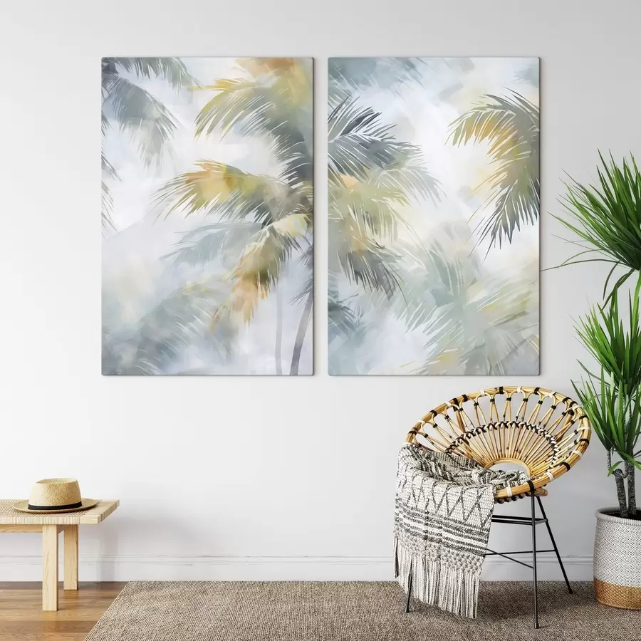 fotótapéta Absztrakt növényzetet ábrázoló festmény m30301