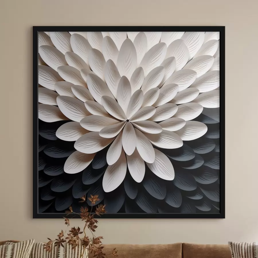 fotószőnyeg Absztrakt virág, sok vékony, réteges szirommal f48605