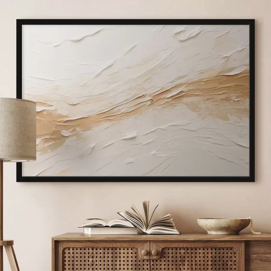 fotószőnyeg Könnyed textúra ecsetvonásokkal és bézs színátmenetekkel f48616