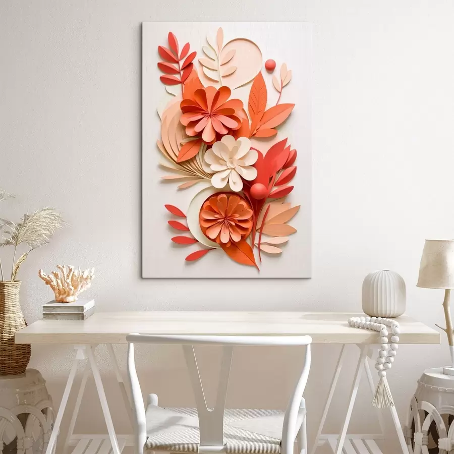 fotótapéta Vidám virágkompozíció meleg színekben s48600