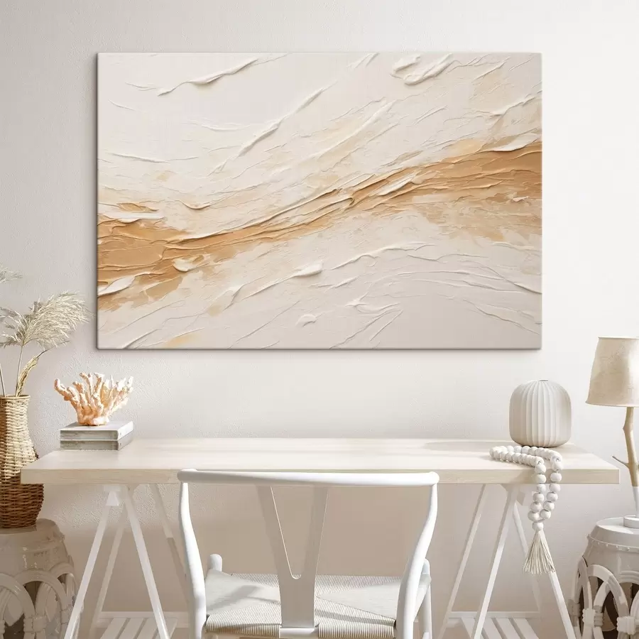 fotótapéta Könnyed textúra ecsetvonásokkal és bézs színátmenetekkel s48616