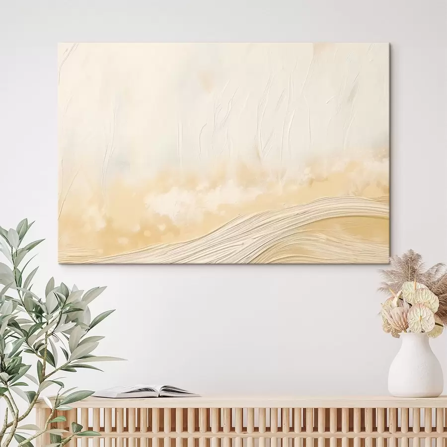 fotótapéta Absztrakt tájkép lágy hullámokkal és világos színekkel s48617