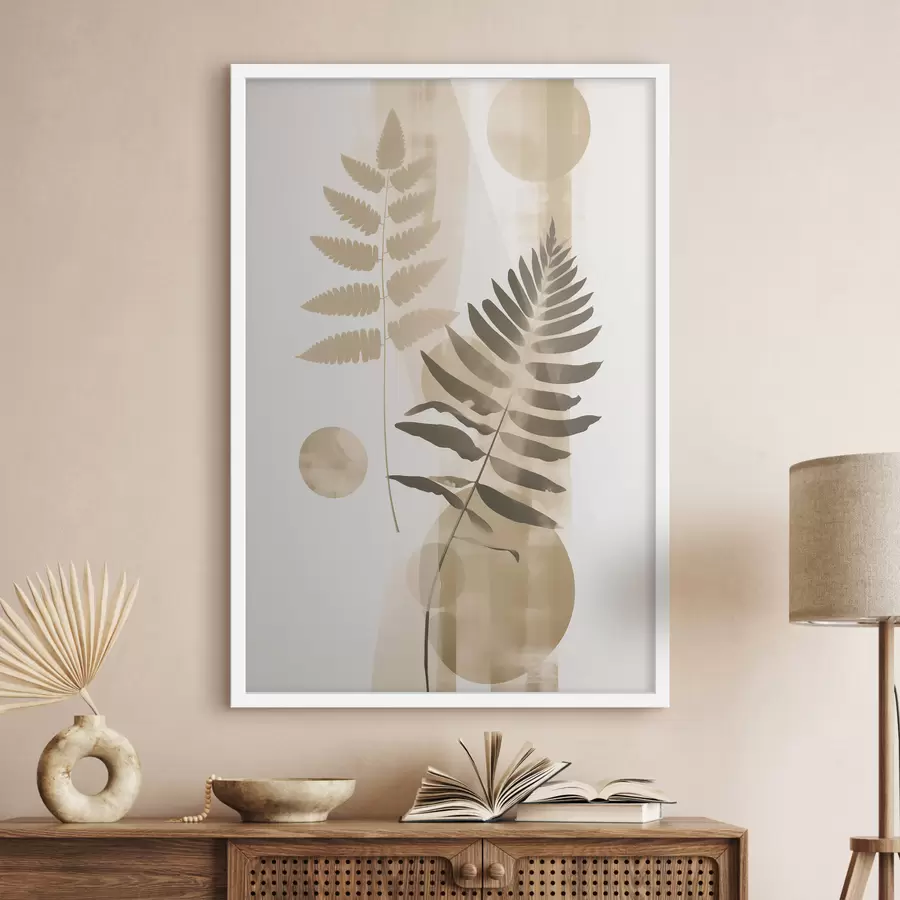 fotószőnyeg Egy elvont ábrázolás levelekkel díszített ágakkal f48663