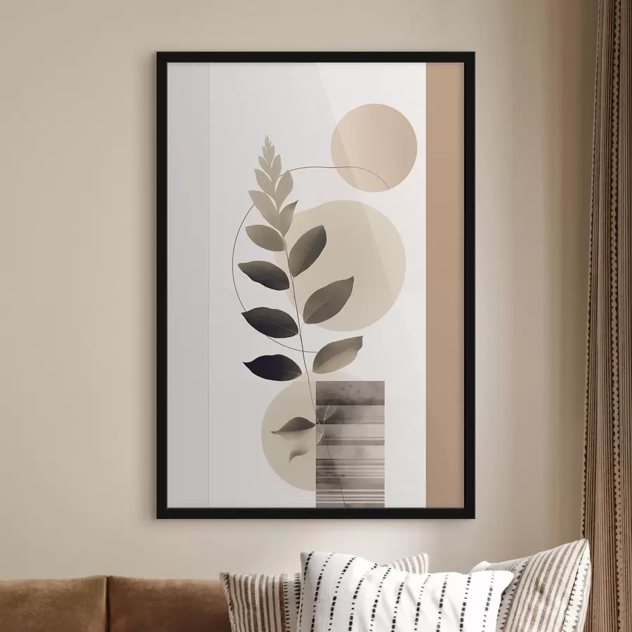 fotószőnyeg Absztrakt növényi levelek formákkal f48669