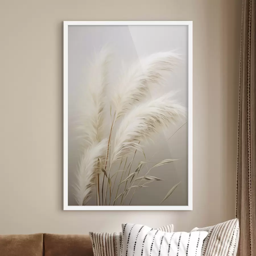 fotószőnyeg Több magas, tollas pampasfű, hosszú, karcsú levelekkel f48724