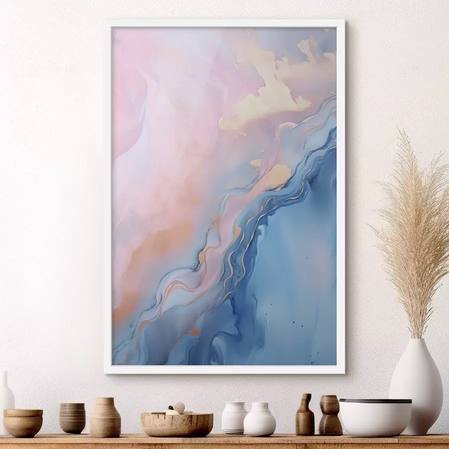 fotószőnyeg Absztrakt, texturált folyadékművészet, rózsaszín és kék színű, kavargó mintákkal f48729