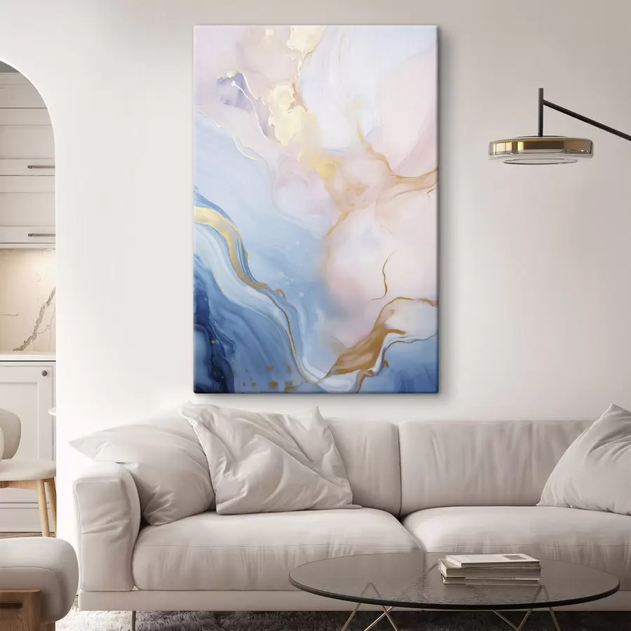 fotótapéta Absztrakt, texturált folyadékművészet, rózsaszín és kék színű, kavargó mintákkal s48730