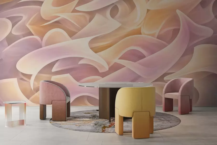 fotószőnyeg Összefonódó absztrakt vonalak w05450