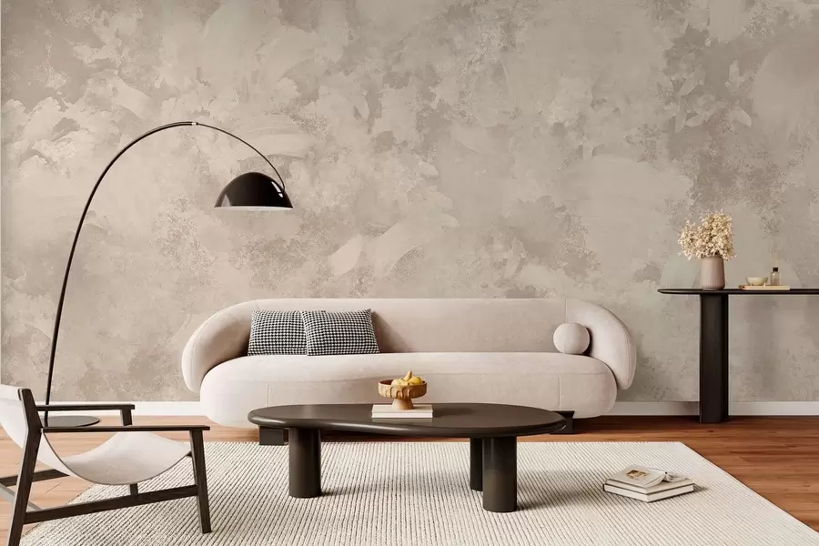 fotószőnyeg Minimalista, absztrakt ecsetminta bézs árnyalatokban w05160