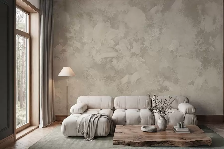 fotószőnyeg Minimalista, absztrakt ecsetminta bézs árnyalatokban w05160