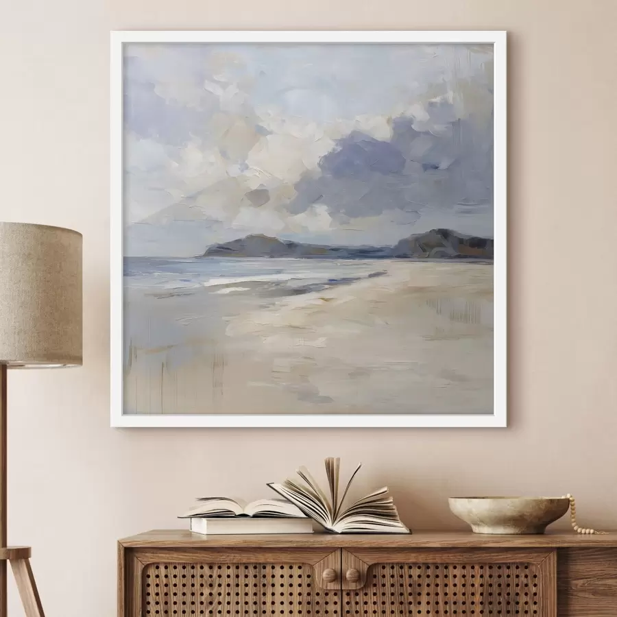 fotószőnyeg egy festői strand és a hegyek f48791