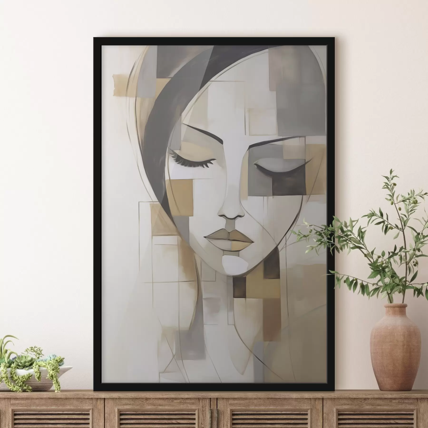 fotószőnyeg Absztrakt portré f48762