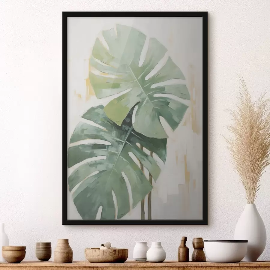 fotószőnyeg Trópusi levelek utánzat festmény f48763