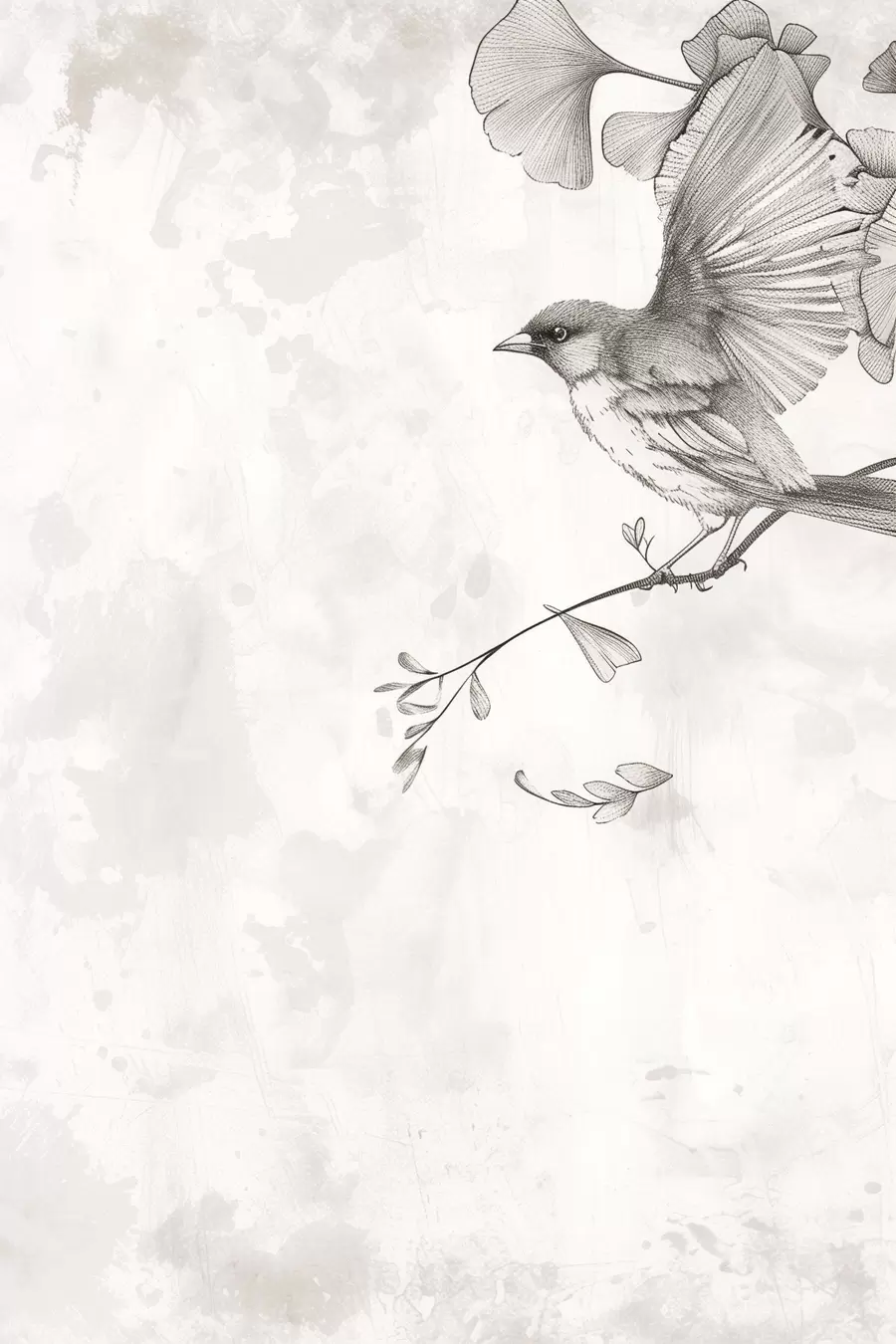 fotótapéta Madár az ágakon s48907