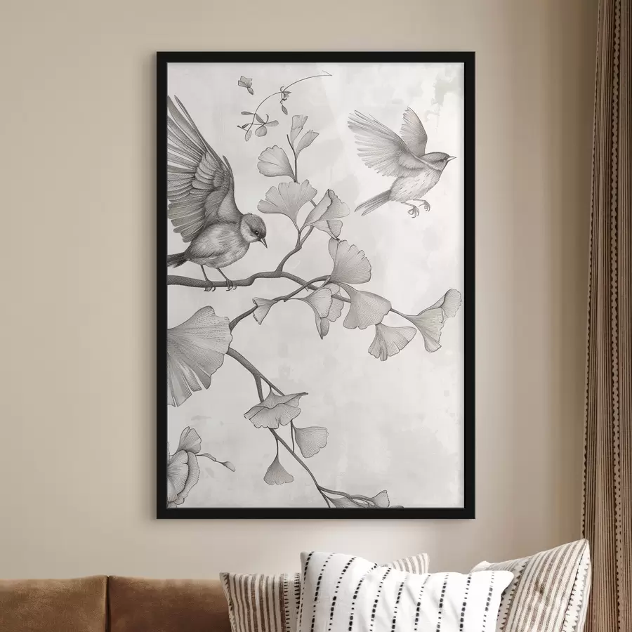 fotószőnyeg Madarak az ágakon f48906