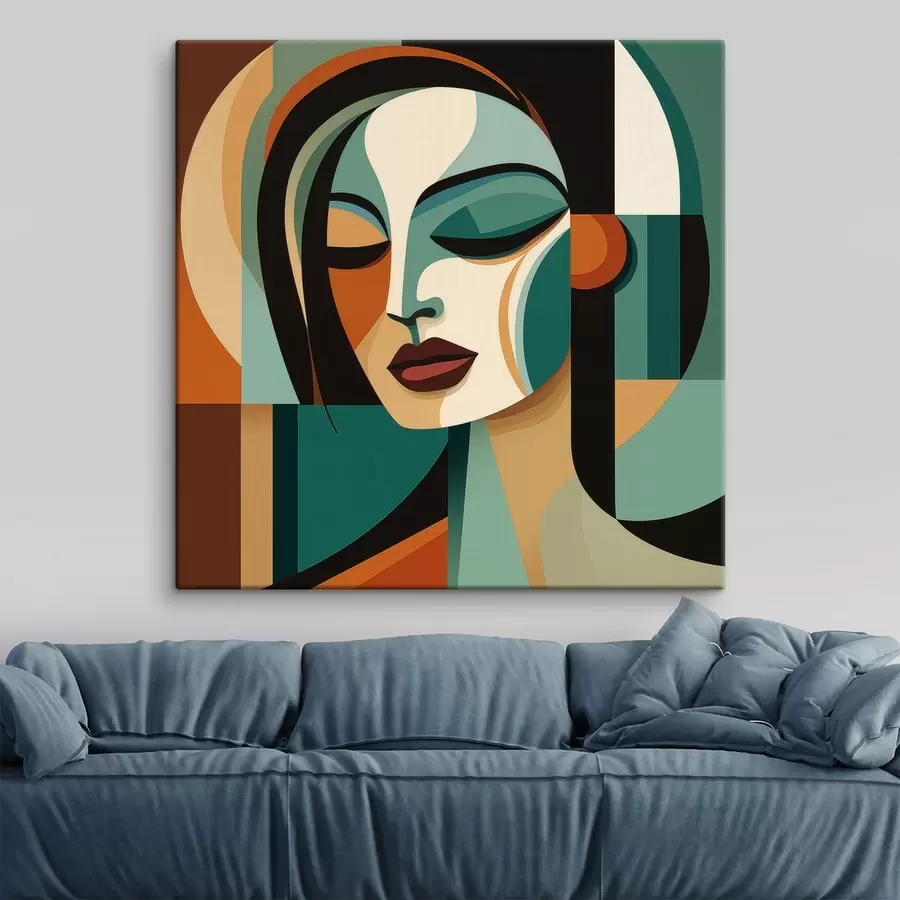 fotótapéta Női portré geometrikus stílusban s48952