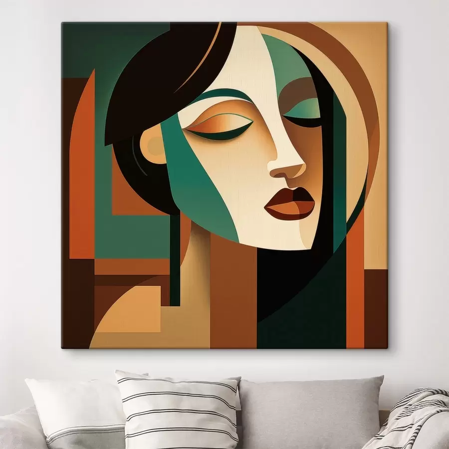 fotótapéta Női portré geometrikus stílusban s48953