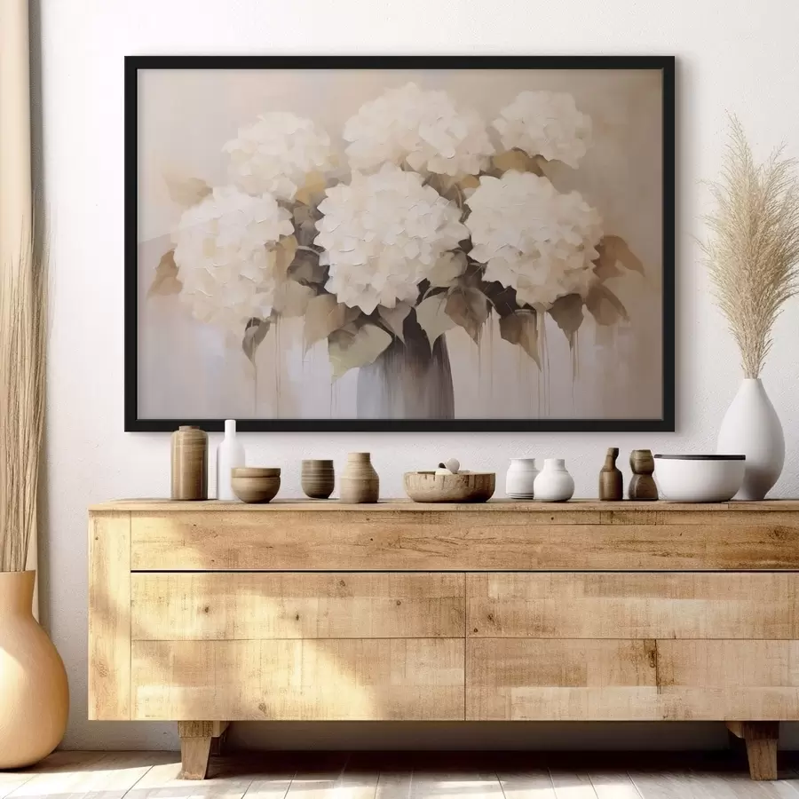 fotószőnyeg Retro stílusú hortenzia f48945