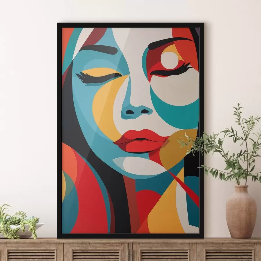 fotószőnyeg Absztrakt portré f48948