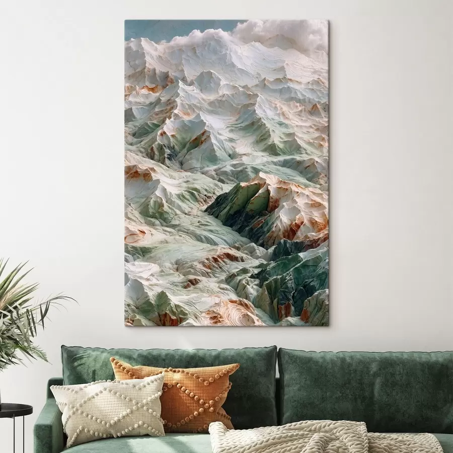 fotótapéta Absztrakt hegyvidéki domborzat világos színekben s48828