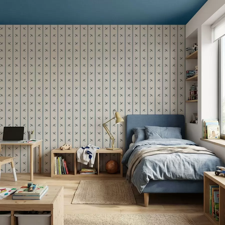 fotószőnyeg Csíkos mintázatú repülőgépek kék csíkokkal a01170