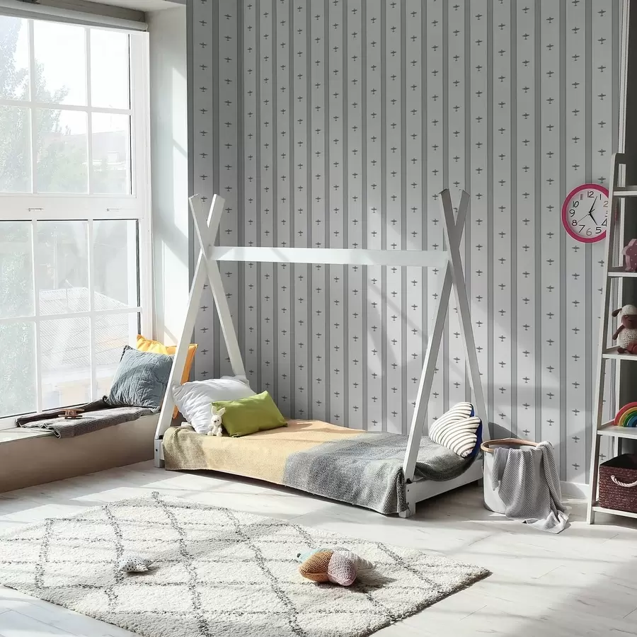 fotószőnyeg Csíkos kis repülőgépek szürke háttér előtt a01171v1