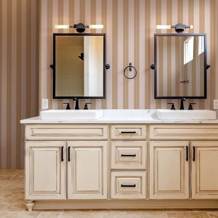 fotószőnyeg Bézs és világosbarna függőleges csíkok a01181v1