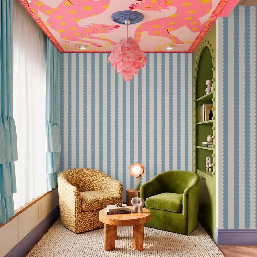 fotószőnyeg Kék hullámzó csíkok minimalista stílusban a01182