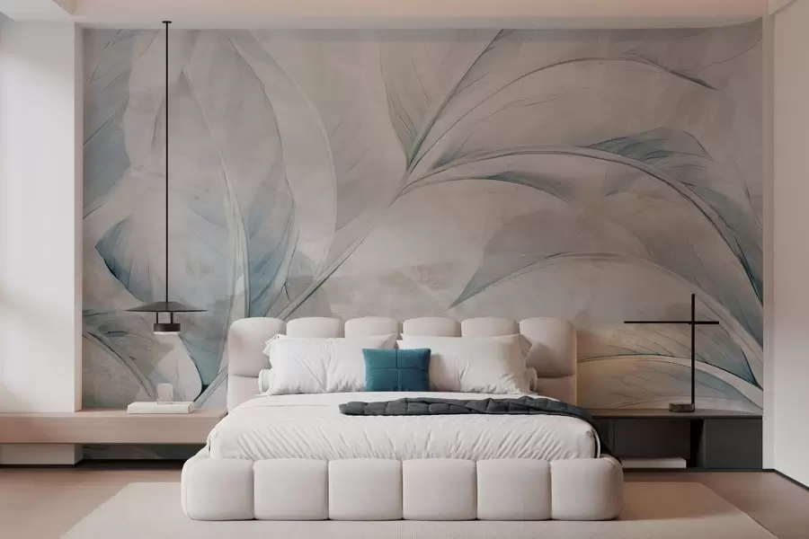 fotószőnyeg Levelek a betonfalon w05440