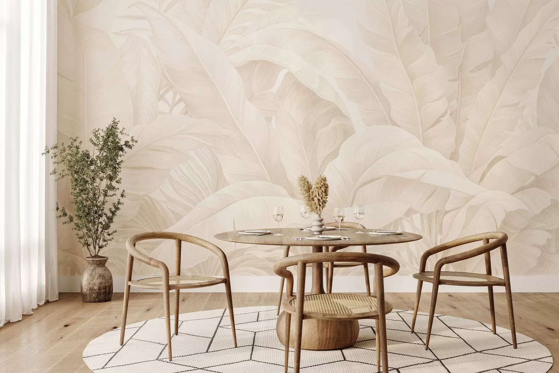 fotószőnyeg Retro trópusi levelek w05518