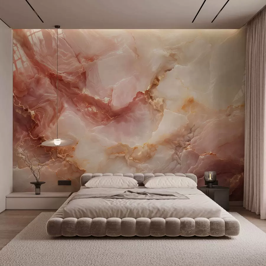 fotószőnyeg Rózsaszín márványmintázat w05519