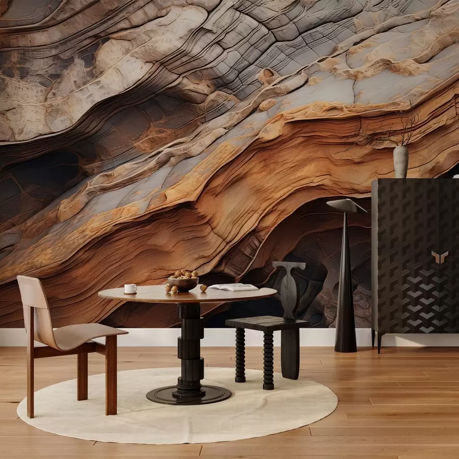 fotószőnyeg Sötét, gazdag fa textúra w05520