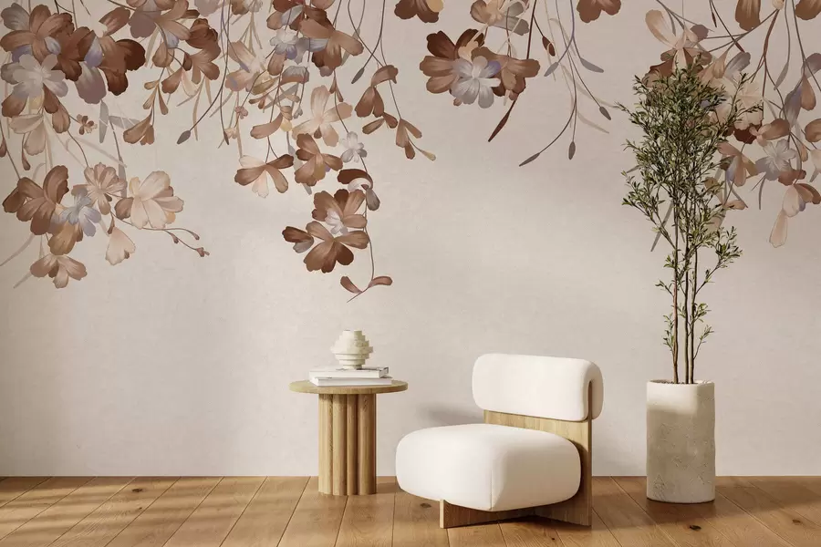 fotószőnyeg A falon lógó levelek w05530