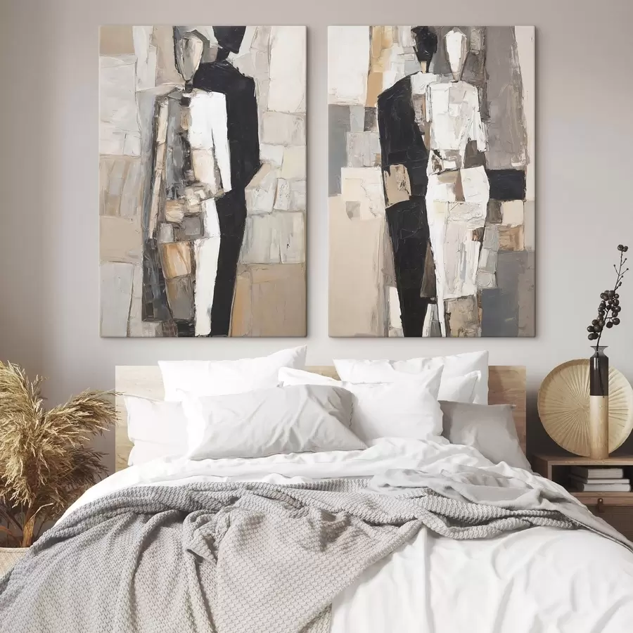 fotótapéta Egy pár absztrakt sziluettjei m30391