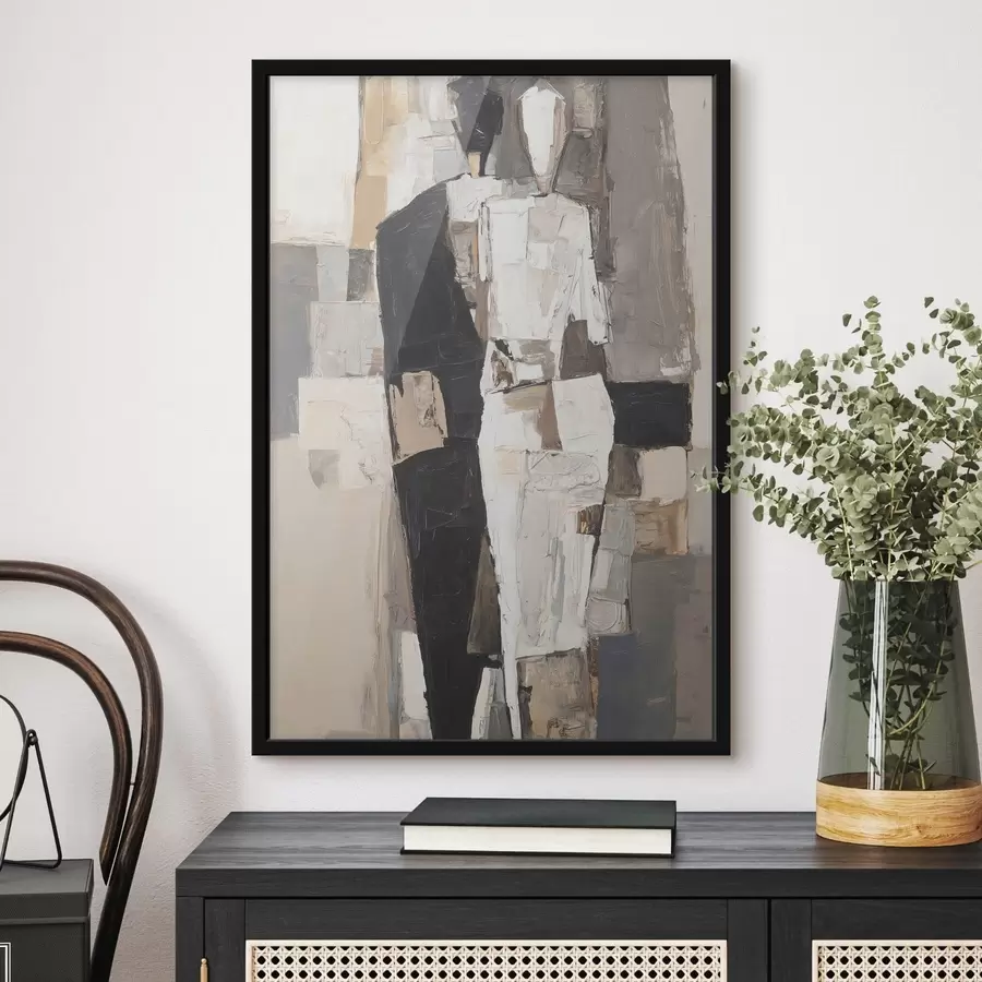 fotószőnyeg Egy pár absztrakt sziluettjei f48925