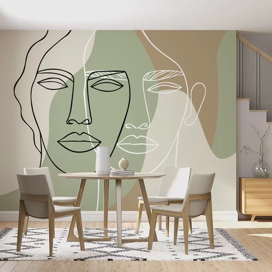 fotószőnyeg Absztrakt arcok w05550