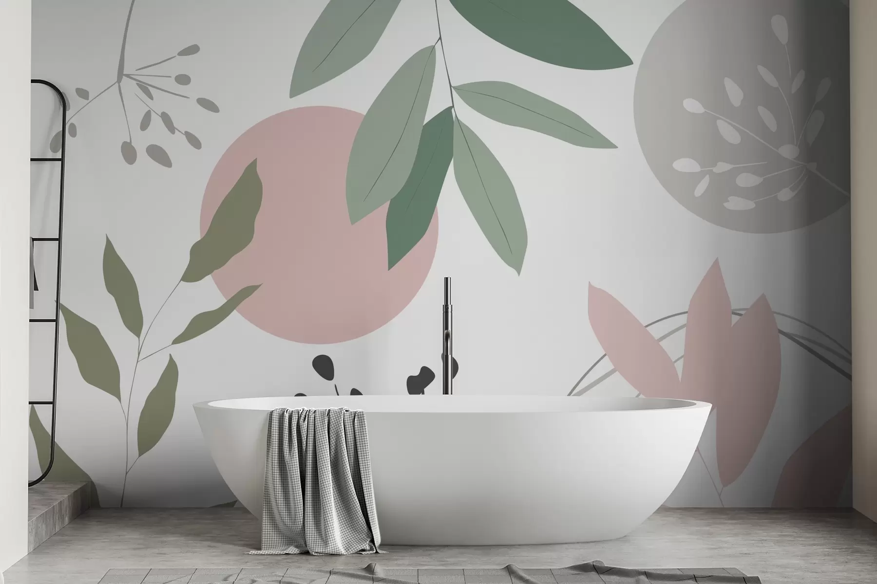 fotószőnyeg Absztrakció növényekkel w05552