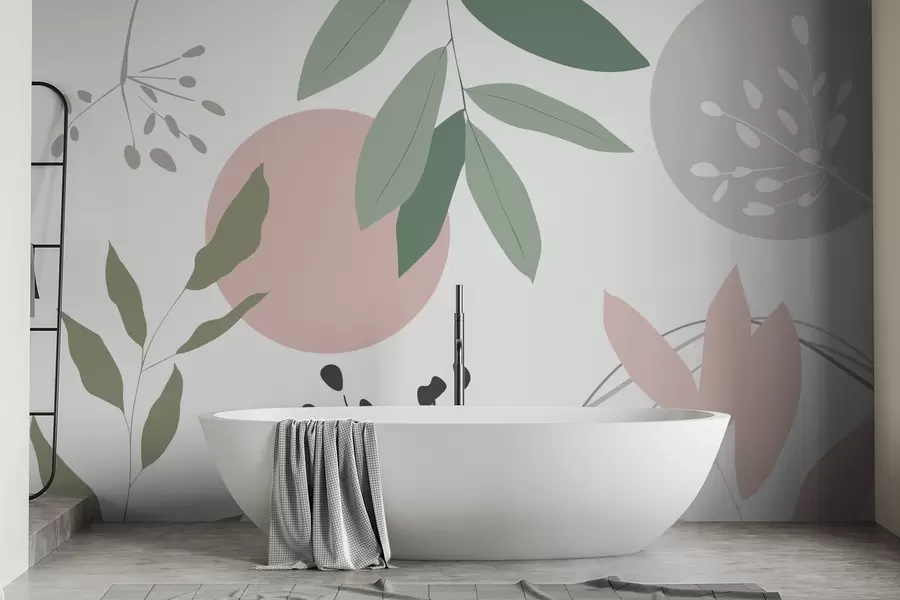 fotószőnyeg Absztrakció növényekkel w05552