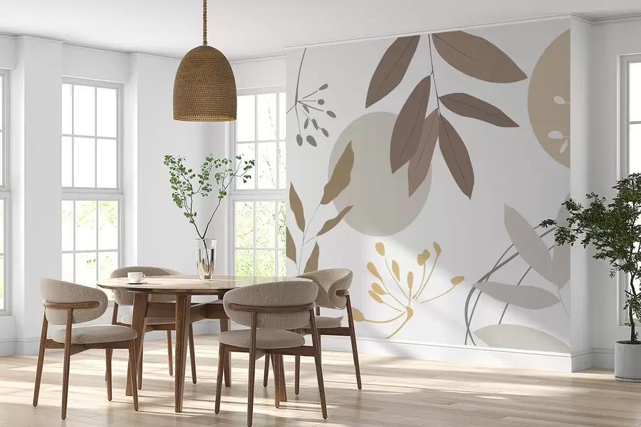 fotószőnyeg Absztrakció növényekkel w05552v1