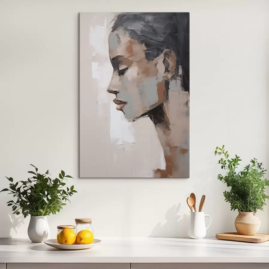 fotótapéta Absztrakt női portré festmény utánzat s48976